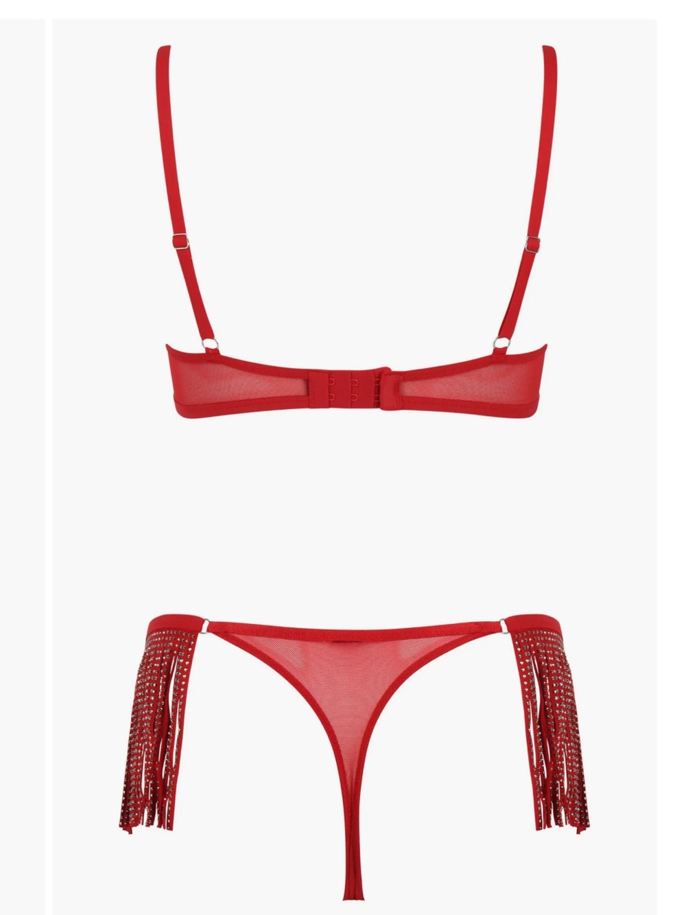 Red Fringe One-Piece - Women - Picture 3 of 3